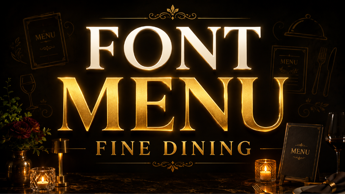 Font chữ cho Menu fine dining: sang trọng, dễ đọc và hợp in ấn